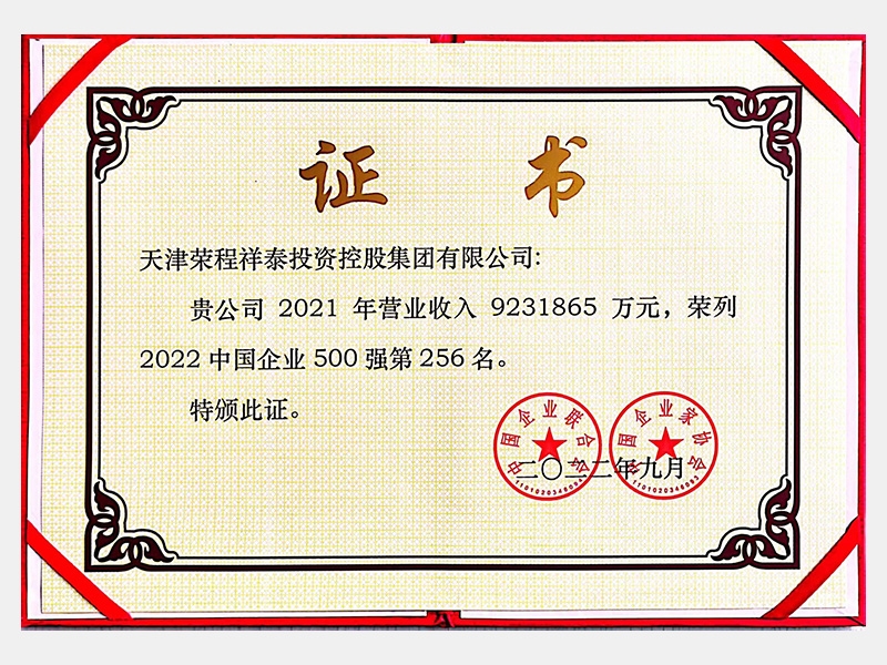 中国企业500强第256名